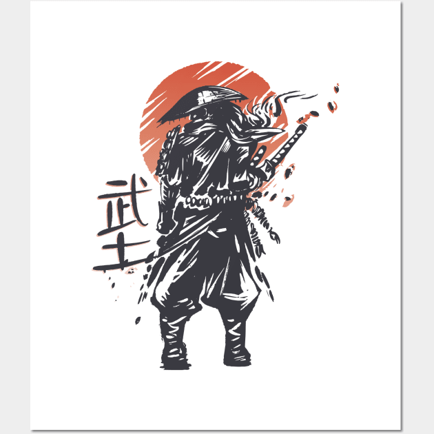 Anime Samurai Wall Art by LAPublicTees